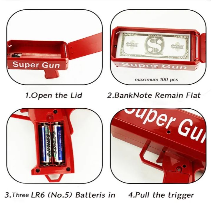 Super Money Spray Gun For Kids