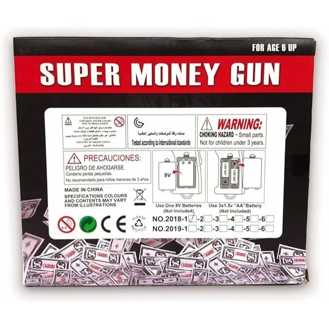Super Money Spray Gun For Kids