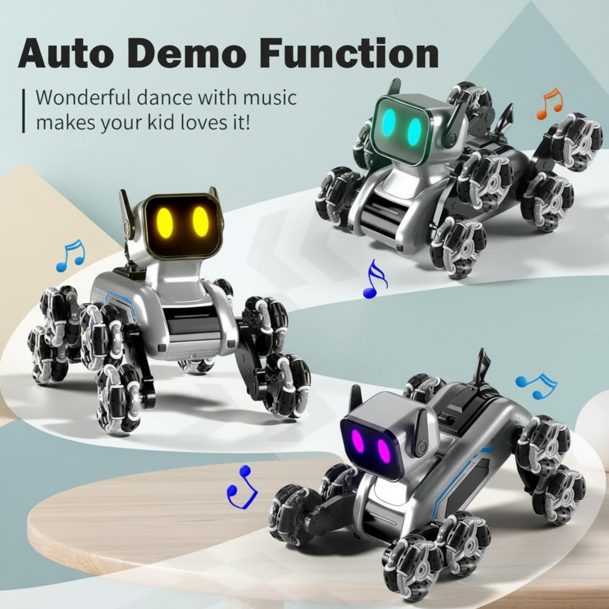Stunt & Spray Robot Dog with Remote Control & Wrist Watch Control